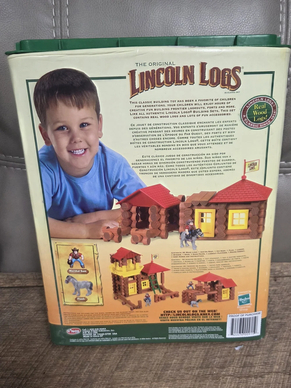 The Original Lincoln Logs Frontier Junction Building Set Canister - Bin 1M